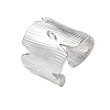 Textured Bark 304 Stainless Steel Cuff Rings Components SA-CBA45D5-12P-1
