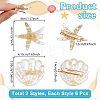 12Pcs 2 Styles Resin Alligator Hair Clips PHAR-UN0001-02-3