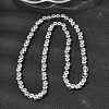 Brass Micro Pave Cubic Zirconia Geometric Tennis Necklaces NJEW-C121-02A-P-2