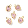 Brass Micro Pave Cubic Zirconia Pendants KK-Z136-18G-02-1