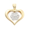 Rack Plating Brass with Cubic Zirconia Pendants KK-Q017-10E-G-1