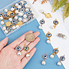  32Pcs 2 Colors Alloy Resin Pendants with Plastic Pearl FIND-PH0008-83-3