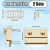 Zinc Alloy Twist Bag Lock Purse Catch Clasps PURS-WH20003-001G-2