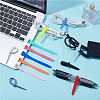 60Pcs 12 Colors Silicone Zip Ties AJEW-CP0005-32-6