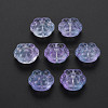 Two Tone Transparent Baking Painted Glass Beads GLAA-S190-021-B07-5