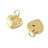 Brass Micro Pave Cubic Zirconia Pendants KK-C092-24E-G-2