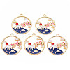 Alloy Enamel Pendants X-ENAM-S126-112-NR-1