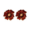 Alloy & Enamel Stud Earrings FS-WG6063A-01-5
