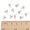 Platinum Brass Bead Tips X-KK-N0002-04P-4