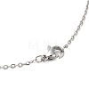 304 Stainless Steel Cable Chain Heart Frame Pendant Necklaces for Women NJEW-U005-03P-3