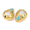 Dyed Synthetic Turquoise & Natural Quartz & Glass Beads KK-H516-17G-2