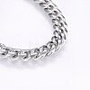 201 Stainless Steel Curb Chain Bracelets BJEW-E343-01A-2