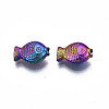 Rack Plating Rainbow Color Alloy Beads PALLOY-S180-331-3