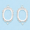 Zinc Alloy Link Cabochon Settings PALLOY-WH0001-35S-2