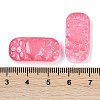 Spray Painted Transparent Glass Connector Charms X1-GLAA-H035-06F-3