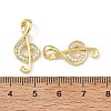 Brass Micro Pave Clear Cubic Zirconia Pendants CU-L277-02G-3