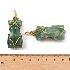 Natural Green Aventurine Pendants G-K338-30G-05-3