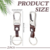 2Bags Rectangle Cowhide Tape Keychains KEYC-ME0001-21A-2