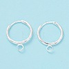 201 Stainless Steel Huggie Hoop Earring Findings STAS-P283-01P-S-1