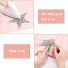 Fingerinspire 8Pcs 5 Style Glitter Hotfix Rhinestone DIY-FG0002-34-5