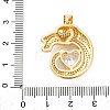 Brass Micro Pave Cubic Zirconia Pendants KK-S510-46G-02-3