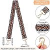 WADORN 2Pcs 2 Color Polyester Adjustable Leopard Pattern Bag Strap FIND-WR0002-22-2