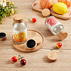 Spice Jars Lids WOOD-WH0027-88-4