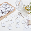 Aluminum & Paper Hanging Price Tags with Rings DIY-SP0007-89B-4