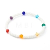 Imitation Austrian Crystal Bicone Glass Beads & Opaque Glass Beads Stretch Bracelets BJEW-JB06477-1