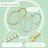   4Pcs 2 Colors Round Resin Imitation Pearl Anti-Loose High Heel Shoelaces AJEW-PH0011-56A-4