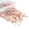 340Pcs 4 Sizes Natural Red Netstone Round Beads G-LS0001-35-2