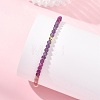 Natural Ruby & Rhodonite & Sunstone & Rose Quartz & Non-magnetic Synthetic Hematite Beaded Bracelets for Women BJEW-JB14094-01-2