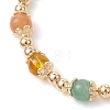 Gemstone & Natural Cultured Freshwater Pearl & Brass Beaded Bracelets for Women BJEW-JB13015-02-3