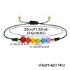 Friendship Rainbow Heart & Brass Bead Adjustable Braided Bracelets VD3512-1-5