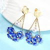 Electroplate Glass Dangle Earrings for Women EJEW-MZ00796-01-1