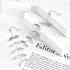 304 Stainless Steel Leaf Stud Earrings for Women EJEW-R008-02P-3