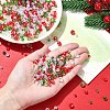 150G Christmas Themed Glass Beads GLAA-YWC0004-05-6
