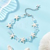 Synthetic Turquoise & Opalite & Glass Seed Bead Bracelets for Women BJEW-JB13228-4