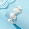 Natural Spiral Shell & Freshwather Pearl Beaded for Women BJEW-TA00746-2