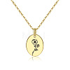 Brass Birth Month Flower Pendant Necklace HUDU-PW0001-034B-1-1