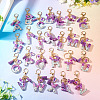 Alloy Resin Heart Keychains KEYC-TADJ0002-01G-H-6