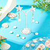 10Pcs Natural Shell Disc Pendants STAS-TA0006-28-8