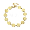 Enamel Flower Link Chain Bracelet BJEW-C023-03G-3