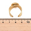 304 Stainless Steel Open Cuff Ring Components STAS-F366-06C-G-2