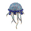 Jellyfish Alloy Rhinestones Tassel Brooches JEWB-S022-11A-2