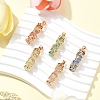 5Pcs 5 Colors Synthetic Luminous Stone Column Pendants FIND-YW0005-92-4