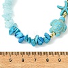 Natural Lapis Lazuli & & Synthetic Turquoise & Natural White Jade Necklaces NJEW-JN06630-4