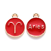 Alloy Enamel Pendants X-ENAM-S124-01A-07A-1