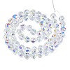Electroplate Transparent Glass Beads Strands EGLA-N002-18B-B01-2