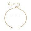 Brass Double Ring Link Chain Bracelet Making AJEW-JB01510-1